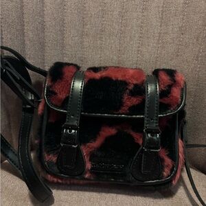 Dr. Martens 7 INCH HAIR-ON COW PRINT CROSSBODY BAG PURSE